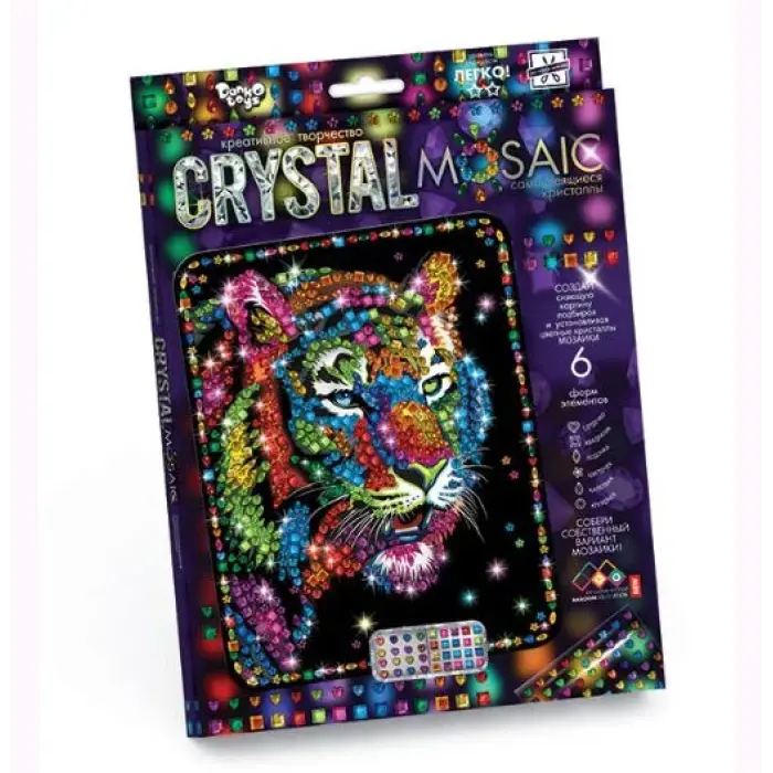 Набір для креативної творчості "CRYSTAL MOSAIC", "Тигр"