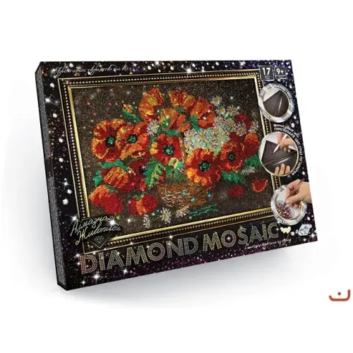 Алмазна живопис "DIAMOND MOSAIC", "Маки"