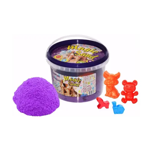 Кінетичний пісок "Magic Sand", 500 г, з формочками (бузковий)