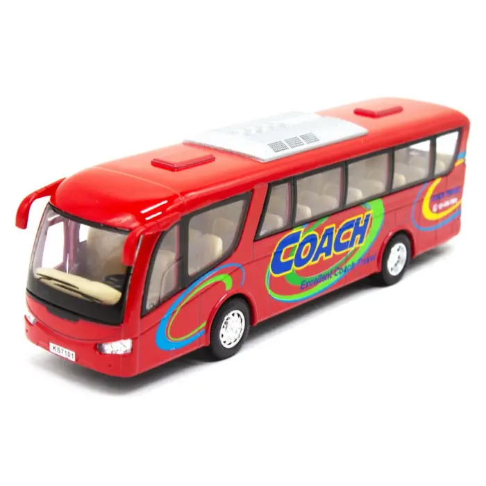 Інерційний автобус "Coach" (червоний)