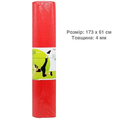 Килимок для йоги, червоний