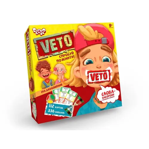 Карточная настольная игра "VETO", укр