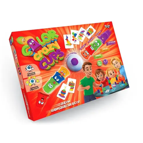 Настільна розважальна гра "Color Crazy Cups", укр