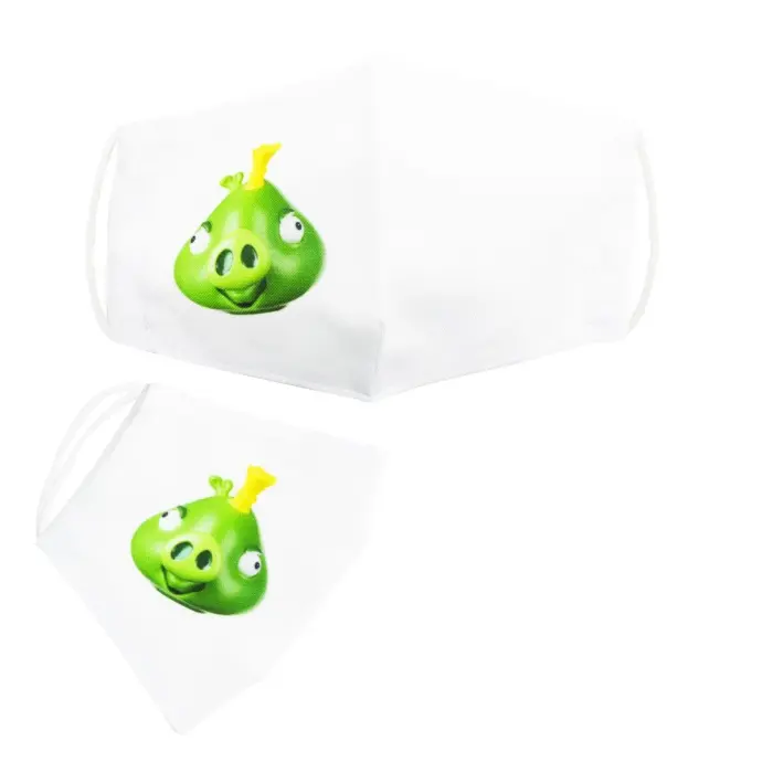 Многоразовая 4-х слойная защитная маска "Angry birds Король свиней" размер 3, 7-14 лет
