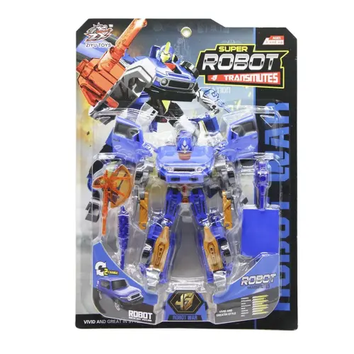 Уцінка. Трансформер "Super Robot", синій - погано збирається у машинку