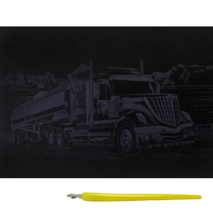 Уцінка. Гравюра А4 "Silver Metallic", "Грузовик" Відсутня ручка