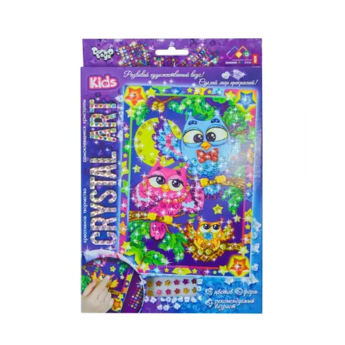 Уцінка. Набір креативної творчості "CRYSTAL ART KIDS: Сови" - пошкоджена упаковка
