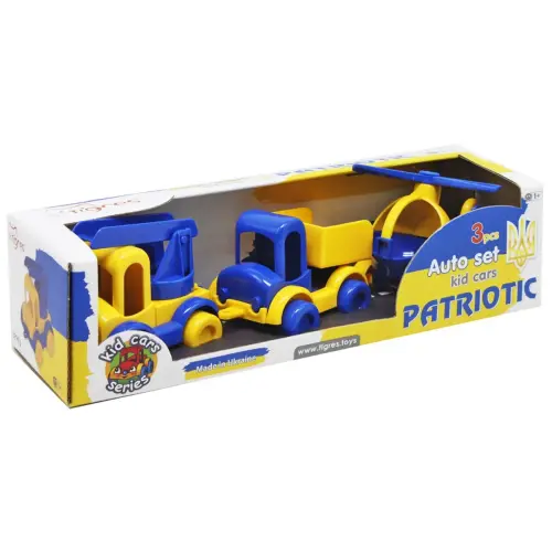 Набір машинок Kid cars патріотичний, 3 шт.