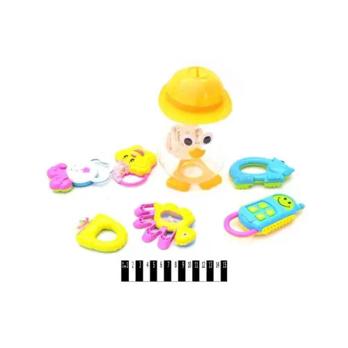 Уцінка. Набір брязкалець в баночці пингвинчика "Baby Playset" (6 шт) - зламана кришка