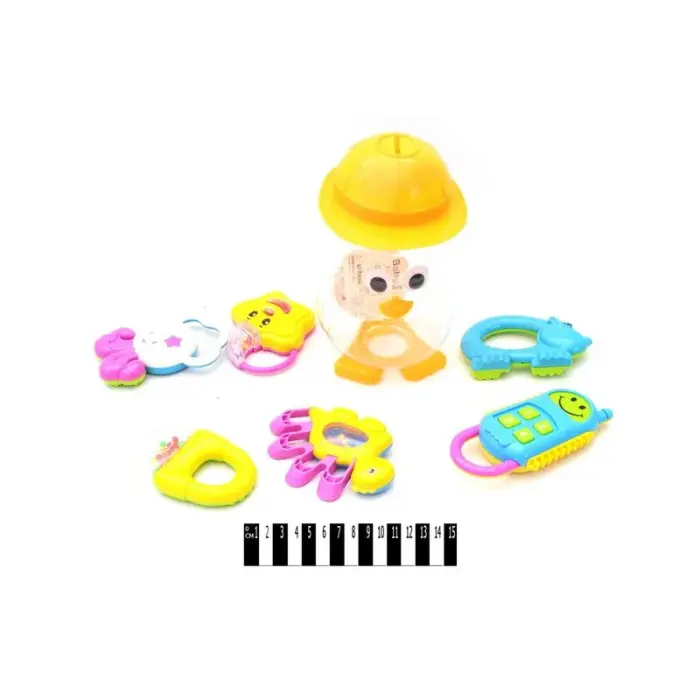 Уцінка. Набір брязкалець в баночці пингвинчика "Baby Playset" (6 шт) - зламана кришка