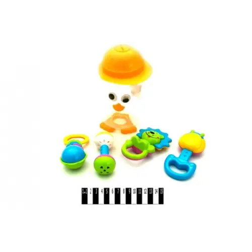 Уцінка. Набір брязкалець в баночці пингвинчика "Baby Playset" (4 шт) - тріснута кришка мʼятий блістер