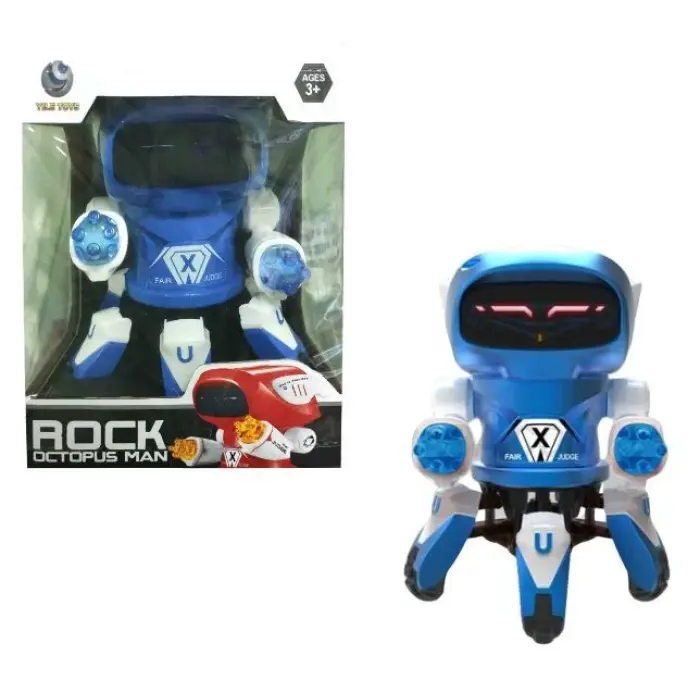 Уценка. Робот музыкальный "Rock Octopus Man" (синий) - включается играет, (не ходит)