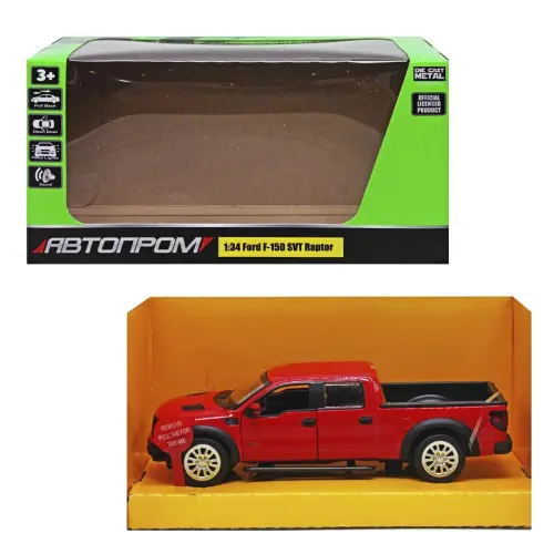 Машинка металлическая "Ford F-150 SVT Raptor" (красная)