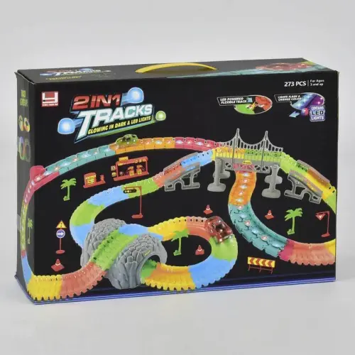 Уценка. Детский гоночный LED трек "Magic Track" 2 в 1 - не товарный вид