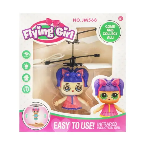 Уцінка. КВАДРОКОПТЕР "FLYING GIRL" (З ФІОЛЕТОВИМ ВОЛОССЯМ) (SV-130) - Не товарний вигляд
