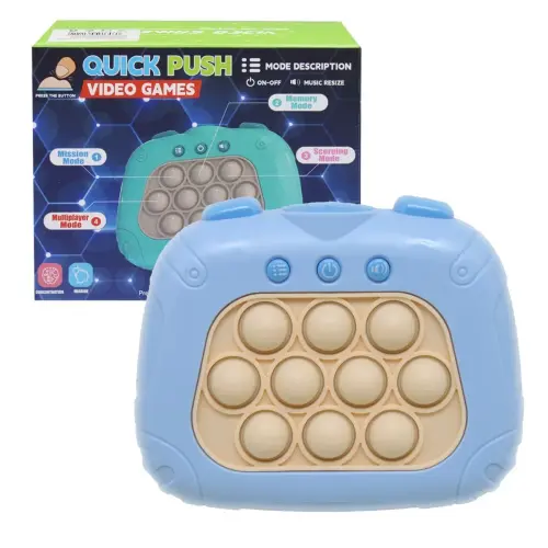 Уцінка. Електронна гра "Quick push", блакитний переплутані контакти в відсіку для батарейок