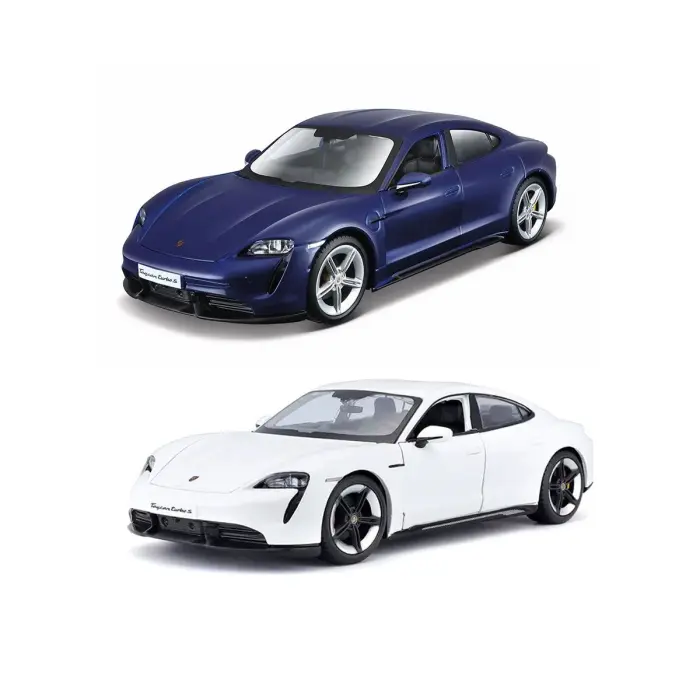 Автомодель - PORSCHE TAYCAN TURBO S (ассорт. синий, белый, 1:24)