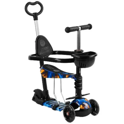 Уцінка. Самокат з ручкою 5в1 "Best Scooter", різнокольоровий - немаэ кріплення для захистного бамперу