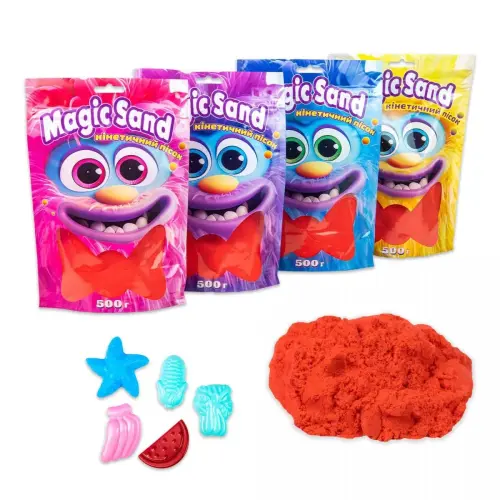 Кінетичний пісок "Magic Sand", 500 г (червоний)