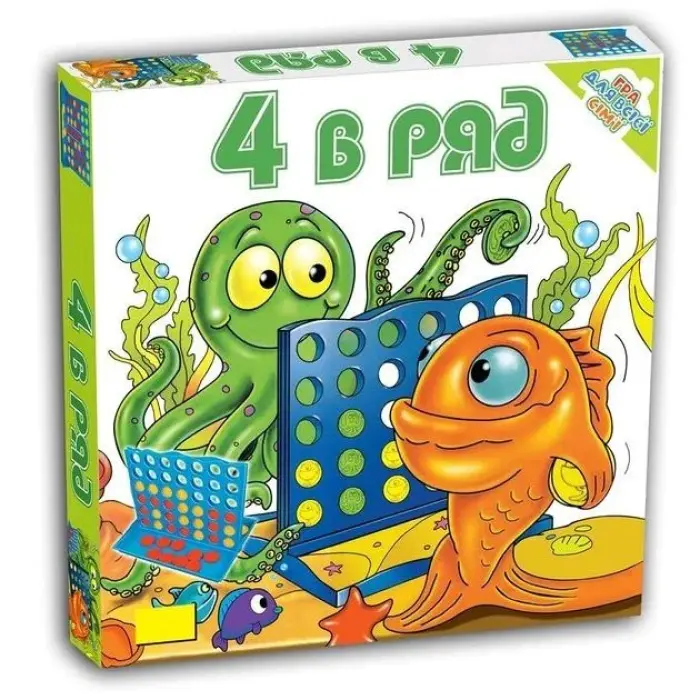 Дитяча настільна гра "4 в ряд" (укр)