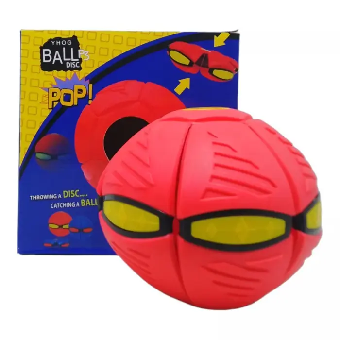 Уцінка. Мʼяч-трансформер "Flat Ball Disc: Мʼячик-фризбі", червоний погано зклеюється