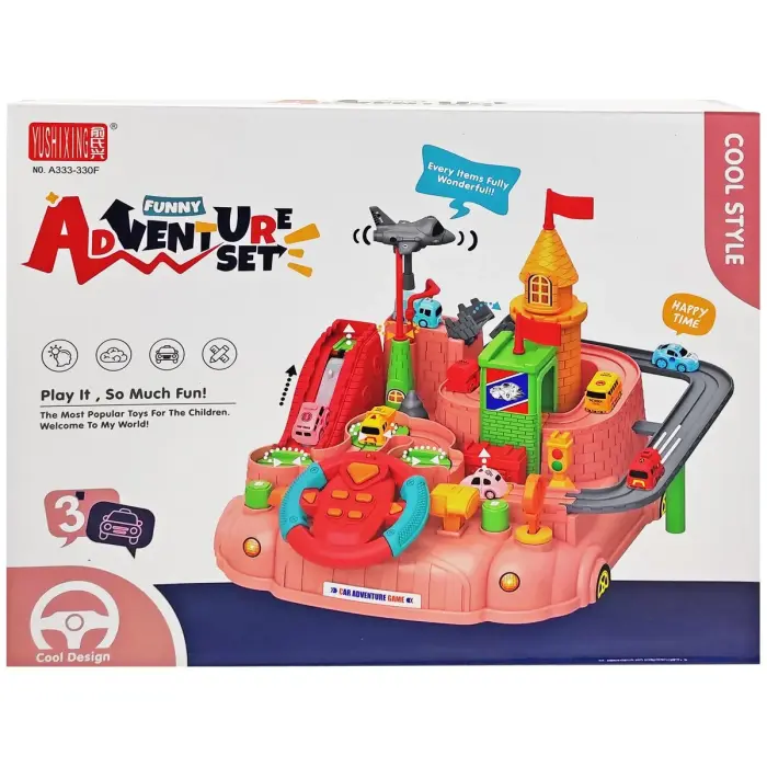 Трек с препятствиями "Adventure Set" (розовый)