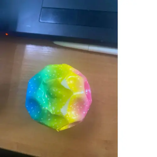 Уценка. Антигравитационный мячик Gravity (Moon) Ball, радужный, 6,5 см подертый