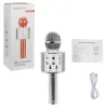 Уценка. Бездротовий мікрофон караоке, bluetooth, USB, колонка Срібний когда включен блютуз, тихий звук в микрофоне