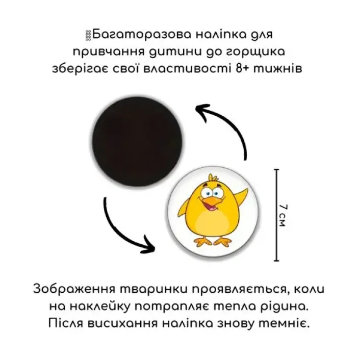 Наклейки для приучения ребенка к горшку "Сказочные" (5 шт)