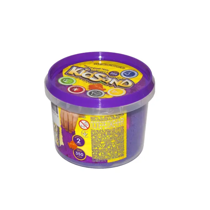Уценка. Кинетический песок "KidSand", фиолетовый, KS-01-03, 350 г треснутый