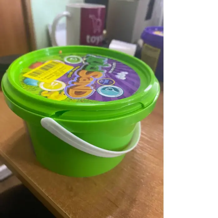 Уценка. Кинетический песок "KidSand", зеленый, 500 г треснутый