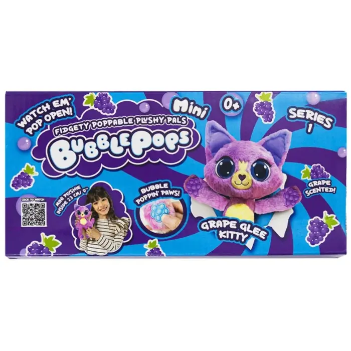 М’яка іграшка з ароматом "Bubble Pops міні. Виноградне кошеня" (20 см)