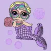 Картина за номерами з фарбами металік "L.O.L. Surprise! Mermaids. Miss Sea" 40х40 см
