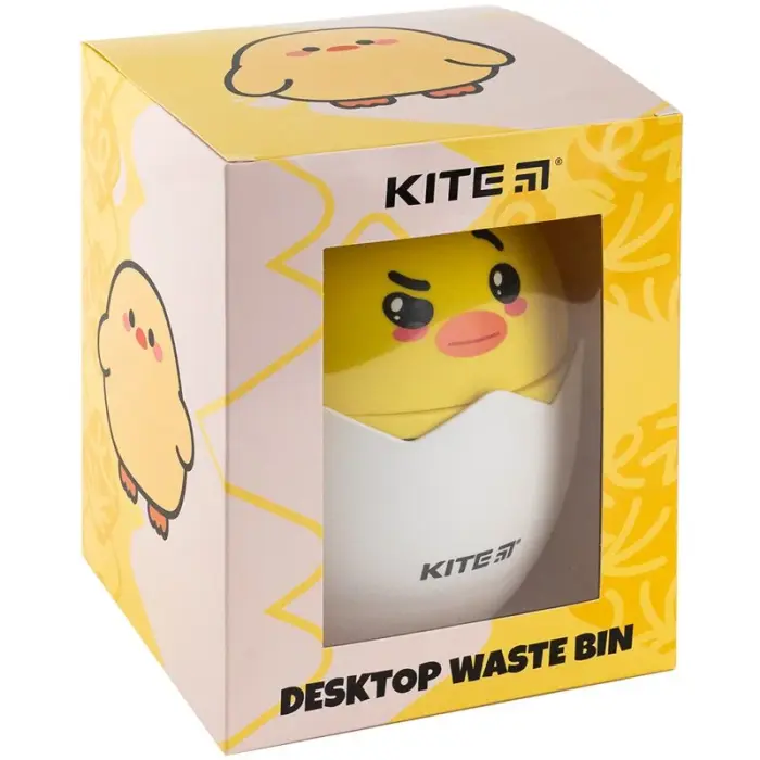 Настільний контейнер для сміття Kite, жовтий