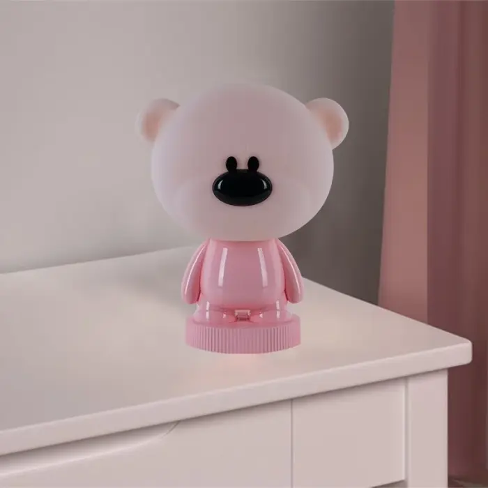 Светильник-ночник LED с аккумулятором Bear, розовый
