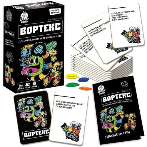 Игра настольная развлекательная "Вортекс" Crazy Koko 14+ (укр)