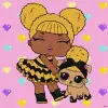 Картина за номерами "L. O. L. Surprise! TroopSurprise Queen Bee With Queen Pup" 40х40 см