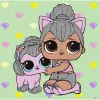 Картина по номерам "L. O. L. Surprise! TroopSurprise Kitty Queen With Kitty" 40х40 см