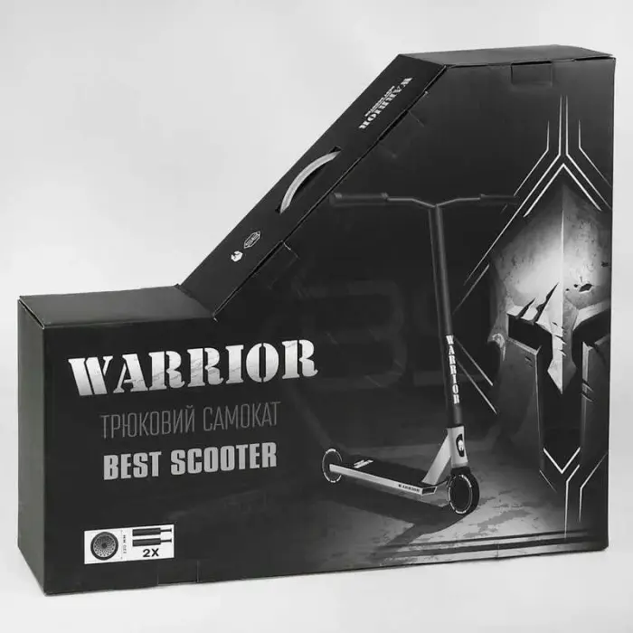 Самокат трюковый "Best Scooter" Warrior, HIC-система, ПЕГИ, алюминиевый диск и дека, колеса PU, d=120 мм, ширина руля 58 см