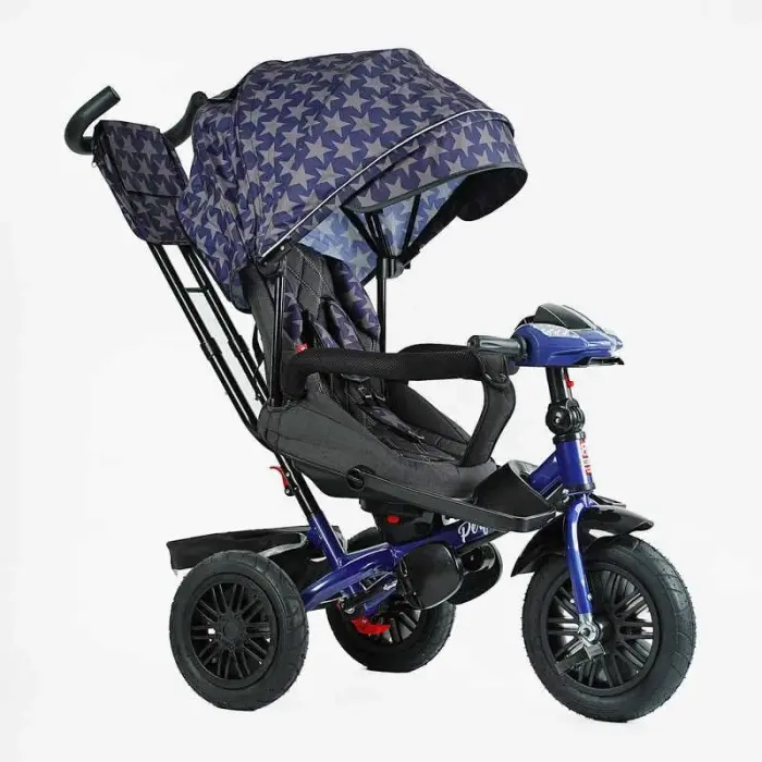 Велосипед 3-х колісний "BestTrike Perfetto" (поворотне сидіння, колеса гумові надувні, кошик, фара музична, USB, Bluetooth)