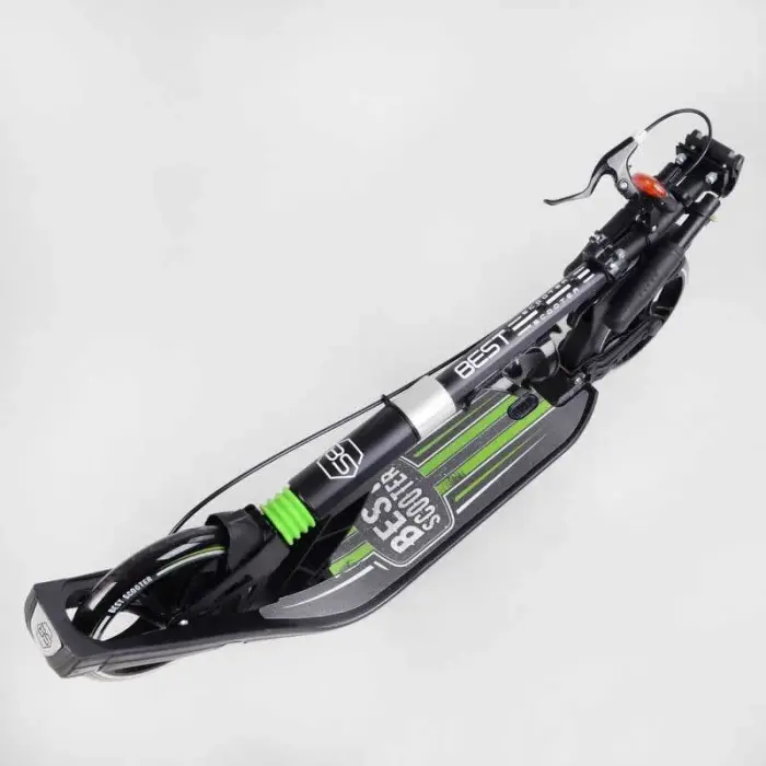 Самокат двухколесный "Best Scooter" (ФАРА, колеса PU 200мм, 2 амортизатора, зажим руля, ручной тормоз, в коробке)