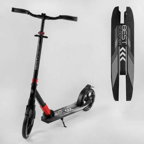 Самокат алюмінієвий "Best Scooter" (колеса PU, d переднього колеса - 230мм, d заднього колеса - 215мм, 1 амортизатор передній, в коробці)