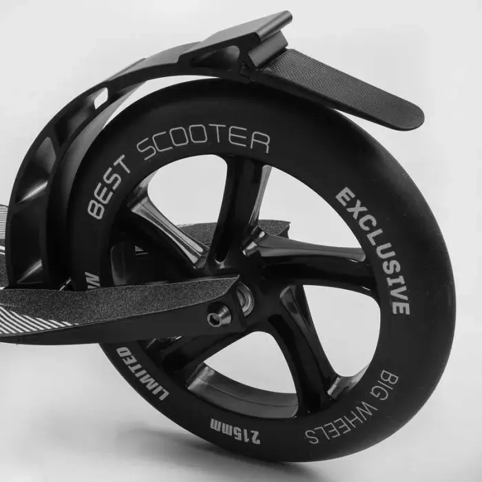 Самокат алюминиевый "Best Scooter" (колеса PU, d переднего колеса – 230мм, d заднего колеса – 215мм, 1 амортизатор передний, в коробке)