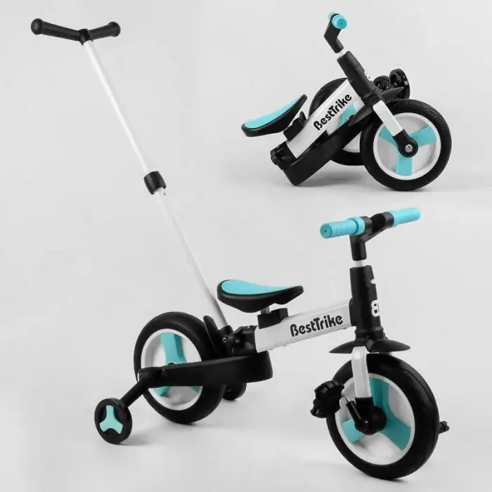 Велосипед-трансформер "Best Trike" (колеса PU 10'', батьківська ручка, знімні педалі)