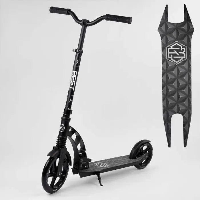 Самокат двоколісний "Best Scooter" (колеса PU, d переднього колеса - 23 см, d заднього колеса - 18 см, 1 амортизатор)