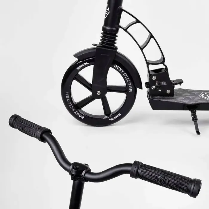 Самокат двоколісний "Best Scooter" (колеса PU, d переднього колеса - 23 см, d заднього колеса - 18 см, 1 амортизатор)