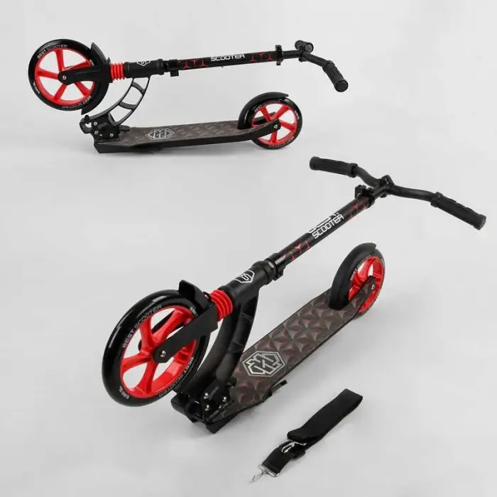 Самокат двухколесный "Best Scooter" (колеса PU, d переднего колеса – 23 см, d заднего колеса – 18 см, 1 амортизатор)