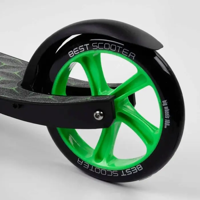 Самокат двухколесный "Best Scoote" (колеса PU, d переднего колеса – 23 см, d заднего колеса – 18 см, 1 амортизатор передний)