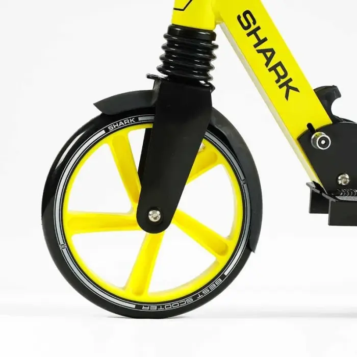 Самокат двоколісний "Best Scooter SHARK" (з ручним гальмом, затискач керма, колеса PU - 20 см, 1 амортизатор, в коробці)