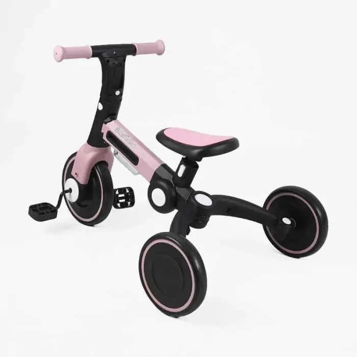 Велосипед 3-х колесный BS-11402 Best Trike колеса EVA переднее 8'', заднее 6'', нейлоновая рама, трансформируется в велобег, подсветка, в коробке